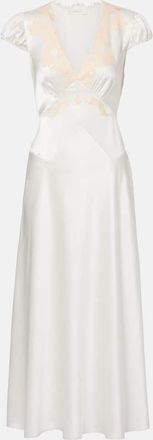 D&ocirc;en D&ocirc;en Abito midi Coraline in seta con pizzo