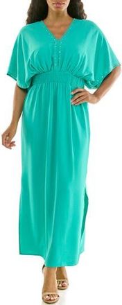 Nina Leonard Crystal Maxi Dress in Island Tropics at Nordstrom Rack, Size X-Large