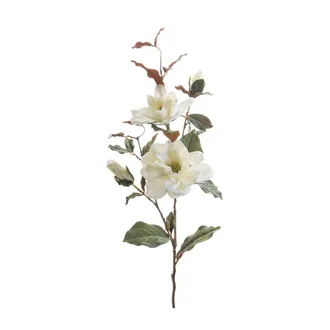 Melrose International Magnolia Floral Spray (Set of 2) - Green, White