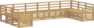 vidaXL Conjunto De Sof&aacute;s De Exterior 10 Uds. Blanco Vidaxl