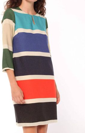 Vilagallo Arezzo Multicolour Block Stripe Dress