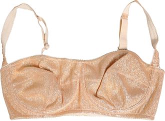 Dolce & Gabbana Womens Beige Semi-Pad Underwire Balconette Bra Underwear Clothing