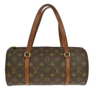 Louis Vuitton Papillon Monogram Canvas Brown Canvas Handbag (Pre-Owned)