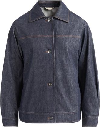 Max Mara Jassen, Dames, Blauw, XS, Denim, Fante Denim Jacket