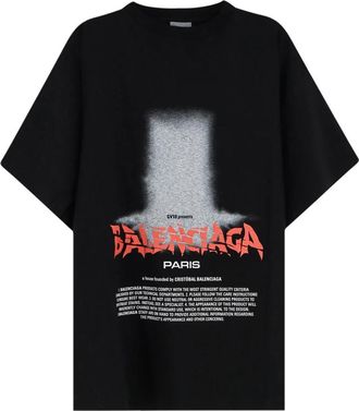 Balenciaga The Door Oversize T-shirt - Heren - T-shirts - Zwart - XL - Katoen - Tops