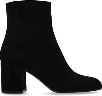 Gianvito Rossi Gehakte enkellaarzen Joelle - Dames - Laarzen met Hak - Zwart - 37 1/2 EU - Leer - Schoenen