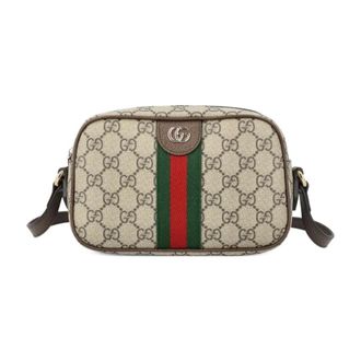 Gucci Bolso de c&aacute;mara peque&ntilde;o Ophidia - Bags - Mujer - Beige - ONE SIZE