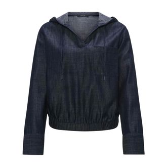 OPUS Dames, Sweatshirts & Hoodies, Blauw, Maat: XS