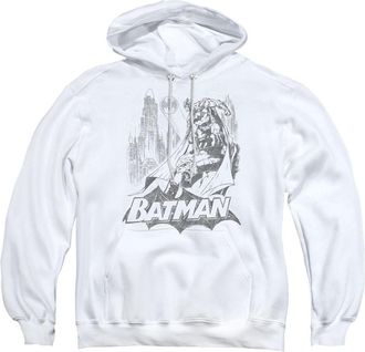 Gildan Batman Bat Sketch Adult Pull Over Hoodie / Hooded Sweatshirt