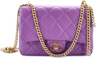 Chanel Pending CC Square Flap Bag Quilted Lambskin Small shoulder bag - Viola