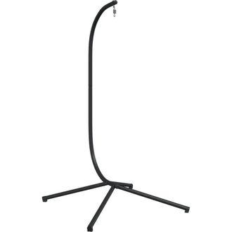 vidaXL Hanging Egg Chair Stand without Basket Black Steel Vidaxl