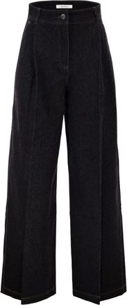 Max Mara Wijde Jeans met vijf zakken - Dames - Jeans - Blauw - Maat: M Katoen