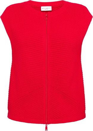 Betty Barclay Truien & Vesten, Dames, Rood, 2Xl, Mouwloos Grof Gebreid Vest