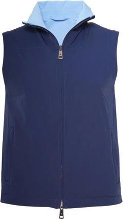 Kiton Canotta Ivan reversibile con zip - Blu