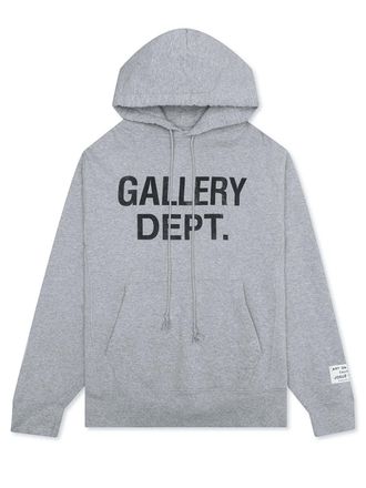Gallery Dept. Unisex Centre Logo Hoodie in Grey Cotton - Size Small