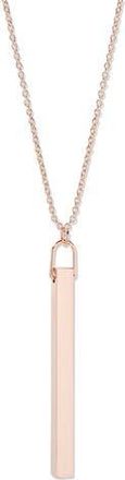 Brook & York Vertical Bar Pendant Necklace in Rose Gold at Nordstrom Rack