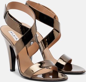 Alaia Ala&iuml;a Mirrored leather sandals