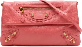 Balenciaga Pre-owned Balenciaga Lambskin Motocross Giant 12 Envelope Clutch With Strap Ladies IF2M0B1B57V0U3QL