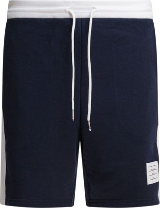 Thom Browne Loopback 4-Bar Shorts Blu-Uomo