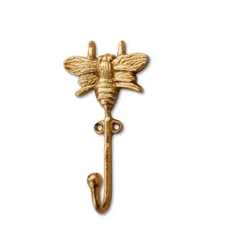 Tag Bee Wall Hook - Antique Brass Gold Decorative Iron Hook at Nordstrom