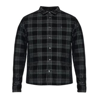AllSaints Casual Shirts, male, Black, Size: XS Rockley Ramskull Checked Shirt