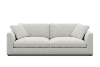 Castlery Hamilton Sofa Customized, Performance Boucle Light Grey, Spill Resistant, Removable Covers for Sofas