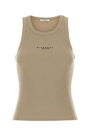 Givenchy Beige Stretch Cotton Tank Top
