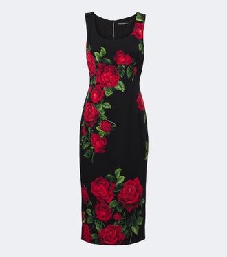 Dolce & Gabbana Floral silk-blend midi dress