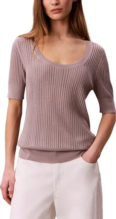 Calvin Klein Fine Gauge Pointelle Top