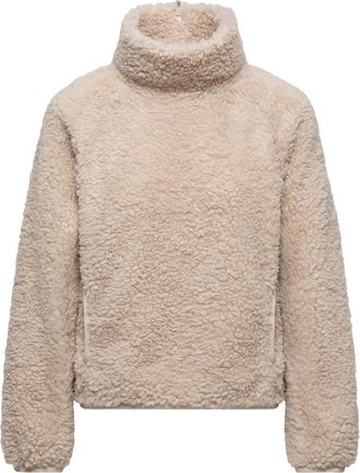Moncler Teddy Turtleneck Sweatshirt Beige Size XS