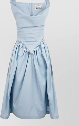 Vivienne Westwood midi dress off shoulder pleated skirt