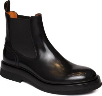 Santoni Beatles Chelsea Boot - Heren - Chelseaboots - Zwart - 44 EU - Leer - Schoenen