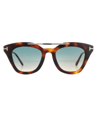 Tom Ford Womens Sunglasses FT0575 53P Blonde Havana Blue Gradient - Brown Metal - One Size