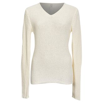 Toteme Boucl&eacute; Knit Sweater in White Paper