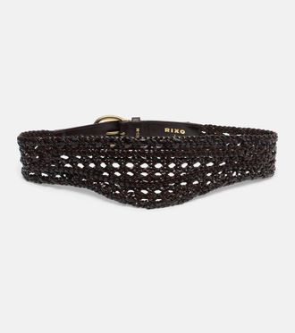 Rixo Roxelle woven leather belt