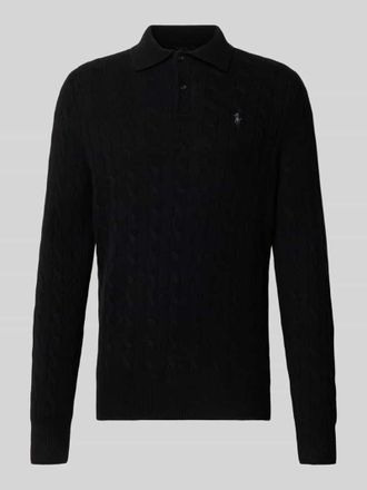 Polo Ralph Lauren Regular Fit Strickpullover aus Woll-Kaschmir-Mix in Black, Gr&ouml;&szlig;e M