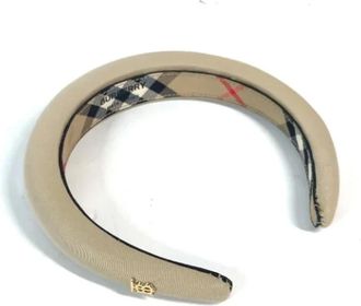 Burberry Pre-owned Accessories, female, Beige, Size: ONE SIZE Pre-owned Canvas hair-accessories