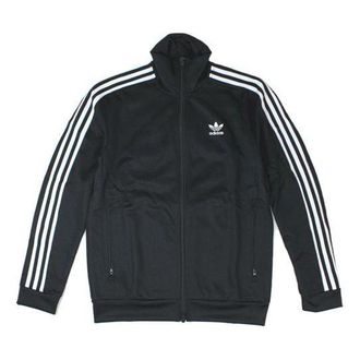 adidas originals logo Long Sleeves Sports Jacket Black CW1250