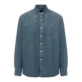 Our Legacy Denim Shirts, male, Blue, Size: L Above Shirt