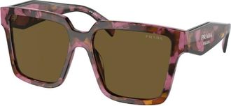 Prada Brown Square Ladies Sunglasses PR 24ZS 18N01T 56