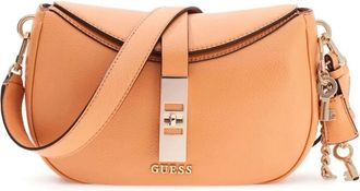 Guess Brooke Charm Schoudertas - Dames - Schoudertassen - Roze - ONE Size - Polyester - Tassen