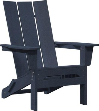 vidaXL Silla Adirondack Plegable Azul Marino 74.5 X 80.5 X 90cm Vidaxl