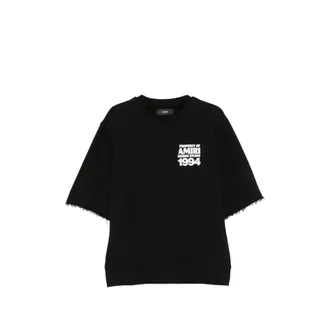 Amiri Logo-print Raw-edge T-shirt