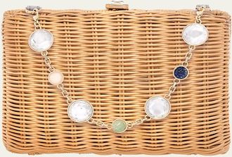 Judith Leiber Embellished Basket Clutch Bag