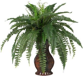 Nearly Natural Boston Fern with Urn Artificial Plant in Green at Nordstrom