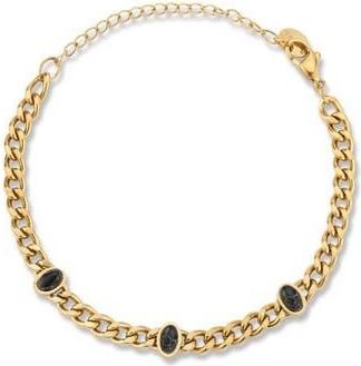 Glaze Jewelry Stone Station Curb Chain Bracelet in Gold at Nordstrom Rack
