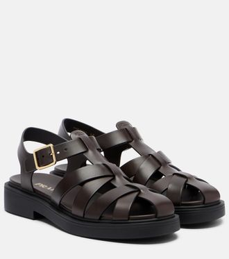 Prada Leather fisherman sandals
