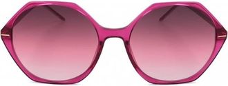 HUGO BOSS Burgundy Pink Geometric Ladies Sunglasses BOSS 1585/S 8CQ/UQ
