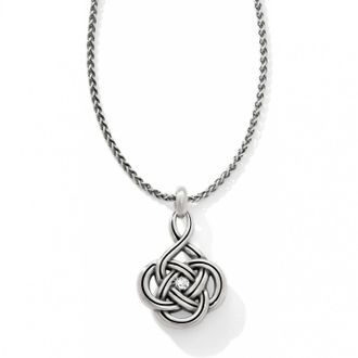 Brighton Womens Interlok Petite Necklace In Silver