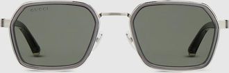 Gucci Square Frame Sunglasses, Silver